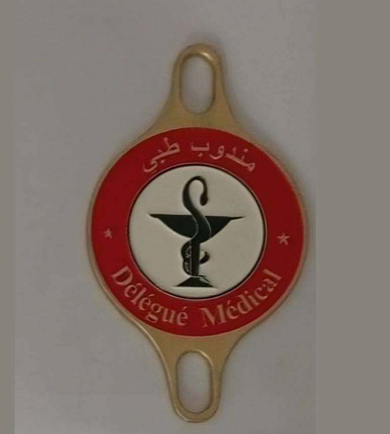 macaron badge de voiture en cuivre pour Délégué médical, Macaron Officiel Haute Qualité